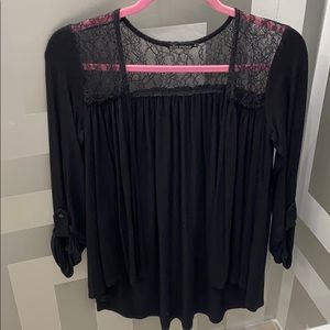 Ella Moss black lace cardigan